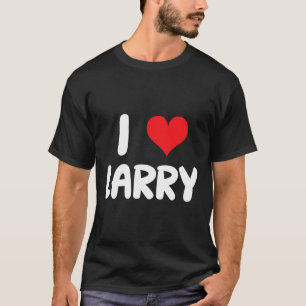 T-shirt I Love Larry - Coeur - Nom