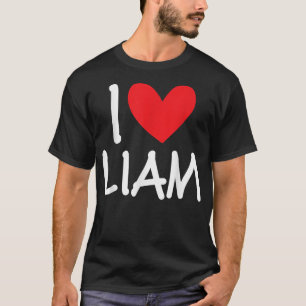T-shirt I Love Liam Name Heart Personalized Men Guy BFF Fr