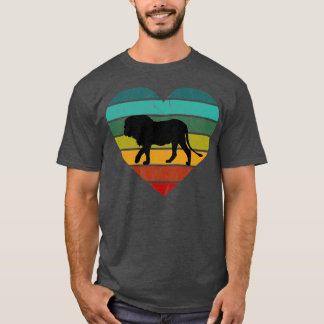 T-shirt I Love Lion Retro Heart