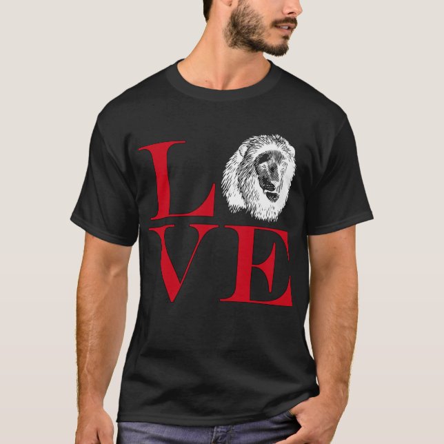 T-shirt I Love Lions - Tee de couleur foncée (Devant)