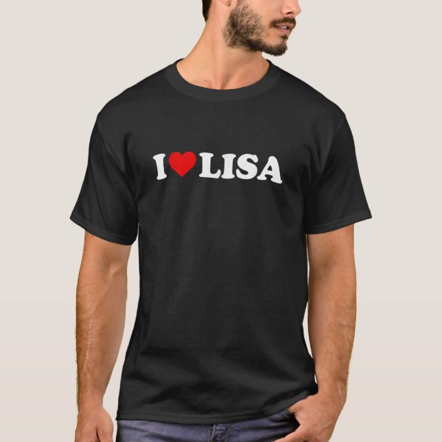 T-shirt I Love Lisa Heart  (Devant)