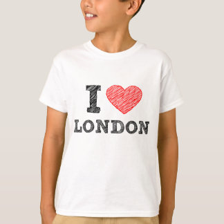 T-shirt I Love London sketch souvenir
