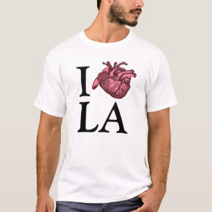 T-shirt I Love Los Angeles avec un coeur anatomiquement co