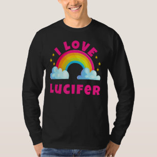 T-shirt I Love Lucifer Chemises Sarcastique Arc-en-ciel am