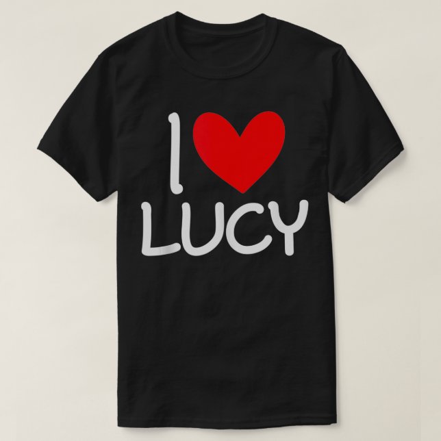T-shirt I Love Lucy Nom Hommes Personnalisés Guy BFF Ami H (Design devant)