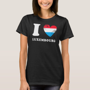 T-shirt I Love Luxembourg Heart Flag Luxembourg