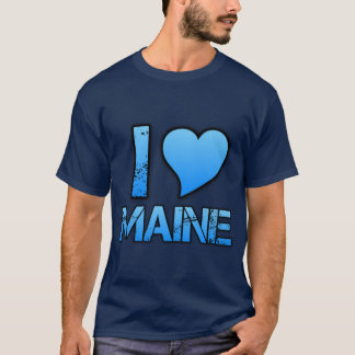 T-shirt I Love Maine Skate Style