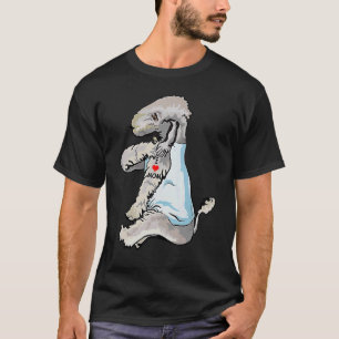 T-shirt I Love Maman Tattoo Bedlington Terrier Maman Chien