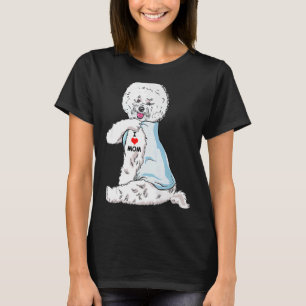 T-shirt I Love Maman Tattoo Bichon Frise Maman Chien Femme