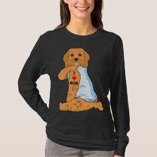 T-shirt I Love Maman Tattoo Cavoodle Maman Chien Femmes