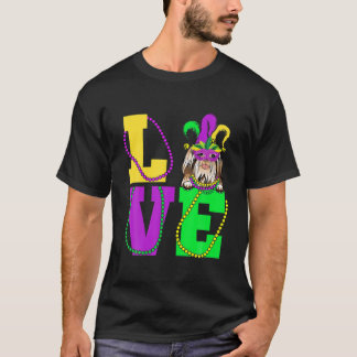 T-shirt I Love Mardi Gras Funny Chih Tzu Masque de chien