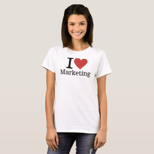 T-shirt I ❤️ Love Marketing for Employees CUSTOM Women's