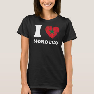 T-shirt I Love Maroc Heart Flag Maroc