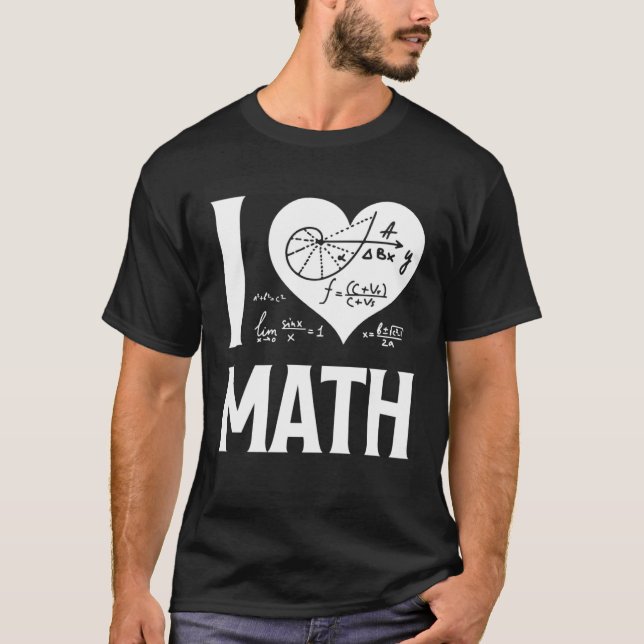 T-shirt I Love Math 2 (Devant)
