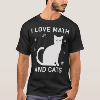 T-shirt I Love Math And Cats christmas