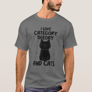 T-shirt I Love Math And Cats - Funny Category Theater