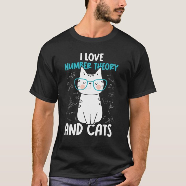 T-shirt I Love Math and Cats   Number Theory 1 (Devant)