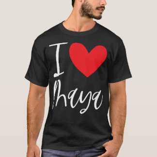 T-shirt I Love Maya Nom Femme Personnalisée Bff Frien