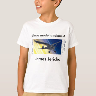 T-Shirt - I love model airplanes! with Name