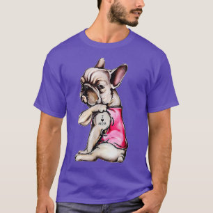 T-shirt I Love Mom French Bulldog Chien maman Cadeau