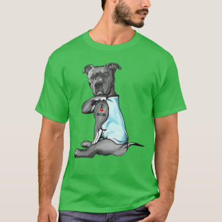 T-shirt I Love Momattoo Pitbull Dog Lovers Funny Mothers D