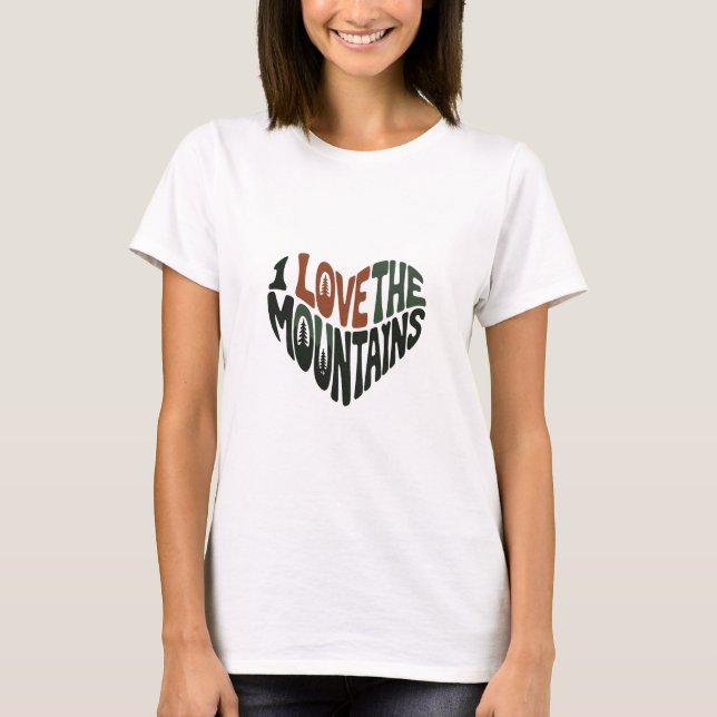T-shirt I love mountains (Devant)