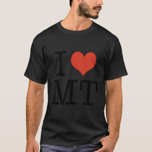 T-shirt I Love Mt Montana Usa American