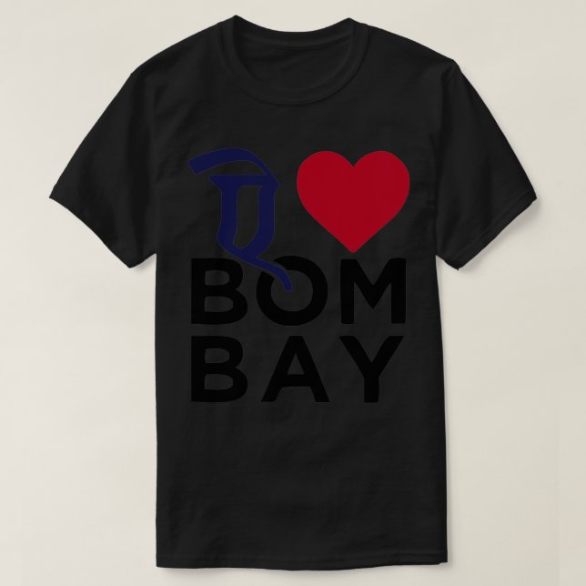 T-shirt I love Mumbai Bombay Mumbaikar Maharashtra Design (Design devant)