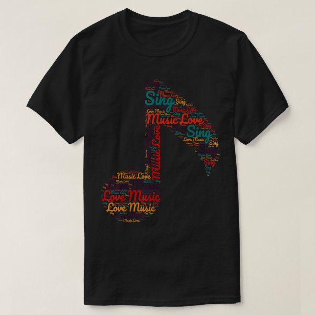 T-shirt I Love Music (Design devant)