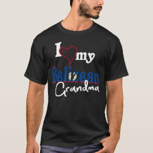 T-shirt I Love My Belizean Grandma Artistique Belize