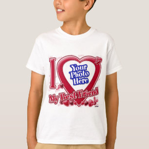 T-shirt I Love My Best Friend red heart - photo