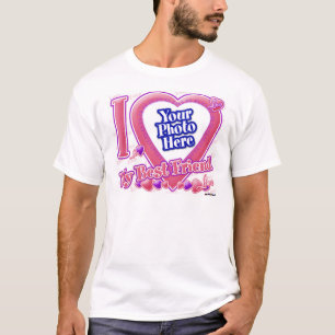 T-shirt I Love My Best Friend rose/violet - photo