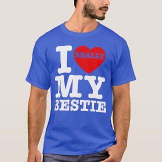 T-shirt I Love My Bestie Best Friend Matching Couplewin Da