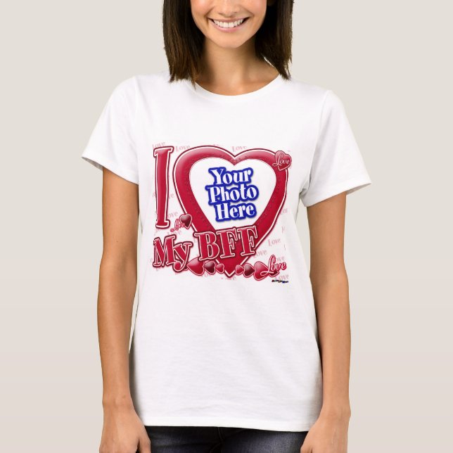 T-shirt I Love My BFF coeur rouge - photo (Devant)