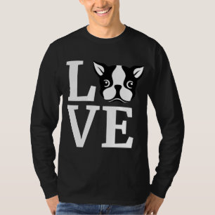 T-shirt I Love My Bostie Cadeau pour Amoureux des chiens B