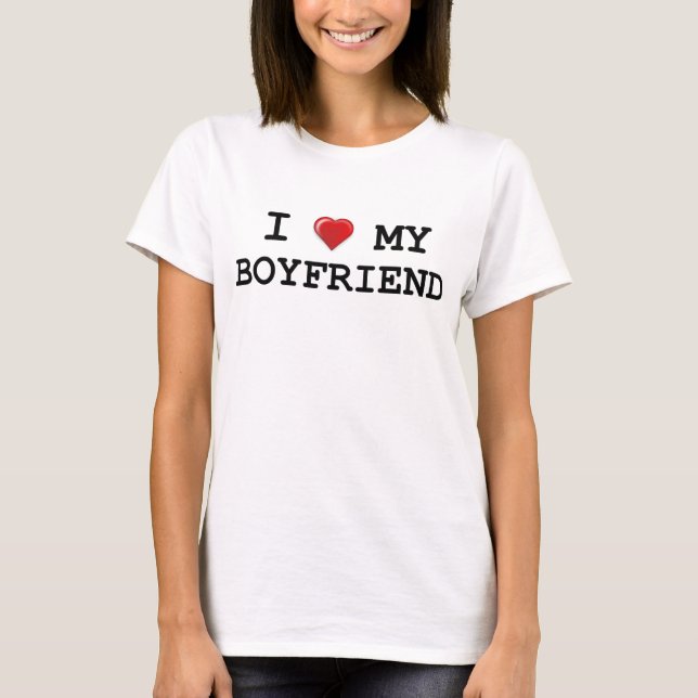 T-shirt I Love My Boyfriend (Devant)