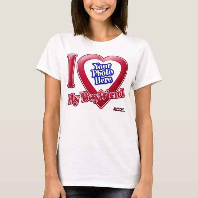 T-shirt I Love My Boyfriend - Photo (Devant)