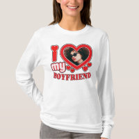 I Love My Boyfriend Photo personnalisée Coeur