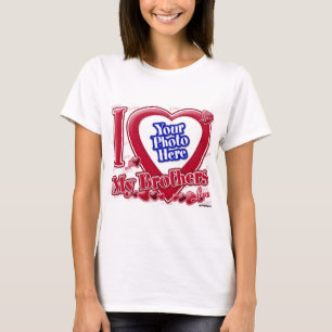 T-shirt I Love My Brothers coeur rouge - photo