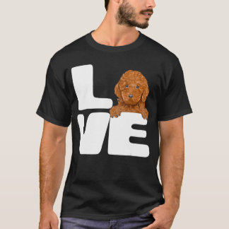 T-shirt I Love My Brown Poodle Dog Lover for Men Women Gir