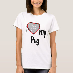T-shirt I Love My Carlin - Cadre photo Coeur Rouge mignon
