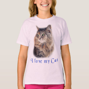 T-shirt I love my Cat