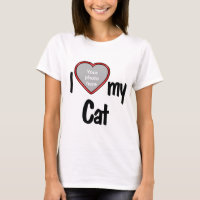 I Love My Cat - Cadre photo Coeur Rouge mignon