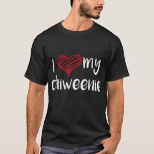 T-shirt I Love My Chiweenie Amoureux des chiens