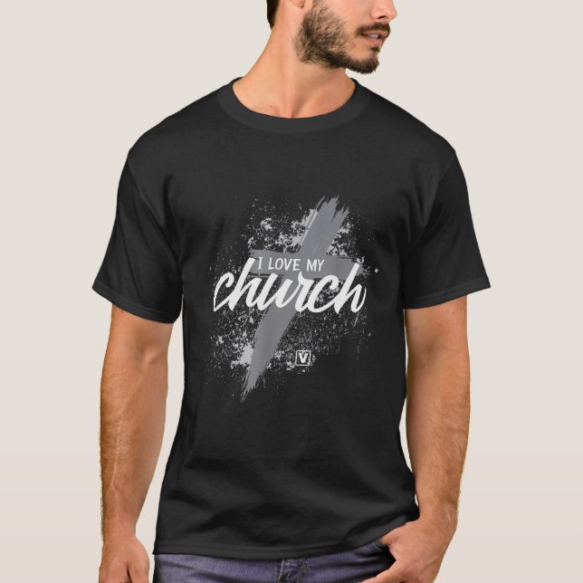 T-shirt I Love My Church - Midland New Life Vineyard, Mi  (Devant)