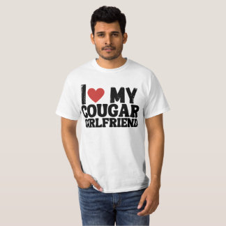 T-shirt I Love My Cougar Girlfriend I Heart My Cougar Girl