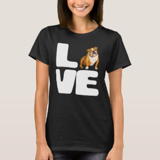 T-shirt I Love My English Bulldog