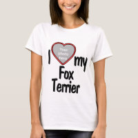 I Love My Fox Terrier - Coeur mignon Photo Cadre C