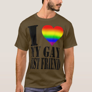 T-shirt I Love My Gay Best Friend Shirt Rainbow Flag LGBTQ