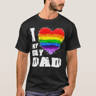 T-shirt I Love My Gay dad LGB Gift